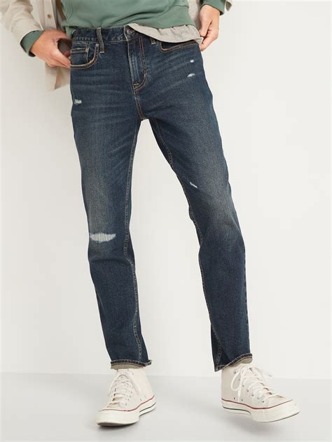 oxford tapered pants with jeans.